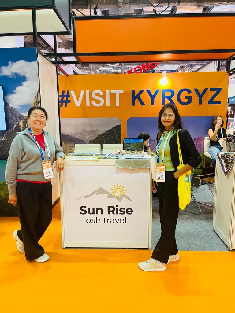 Serene Vacations Sri Lankan Executive Assistant at #VisitKyrgyz (Sun Rise Osh Travel) Pavilion — ITB Asia