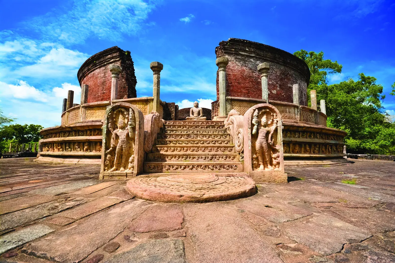 Ancient Watadagaya Ruins at Polonnaruwa Sri Lanka