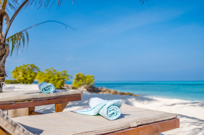 Relaxing in the beach